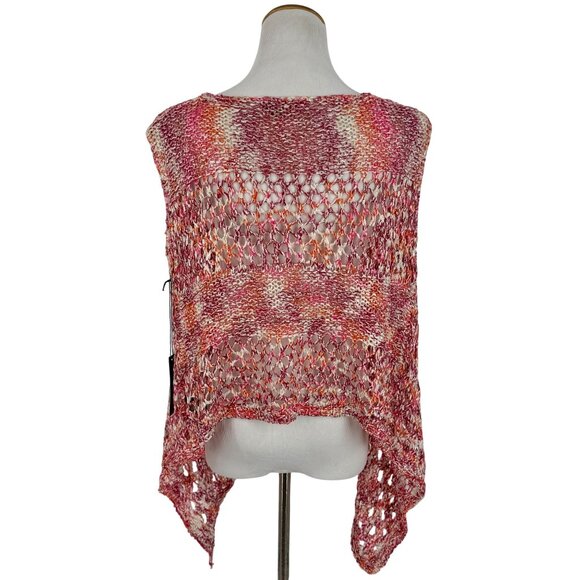 NWT BCBG Max Azria Multicolored Crochet Knit Cover Up Top | Boho Festival Indie - Picture 9 of 15